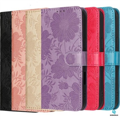 Blumenprägung Brieftasche Etui Handy Hülle für Redmi 15 15C 14C 13 Note 15 14 13