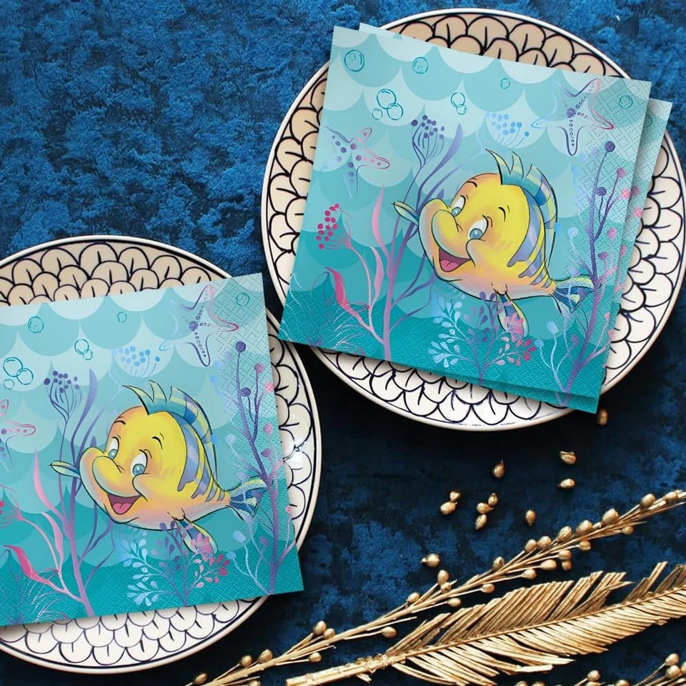 Servilletas de almuerzo Disney La Sirenita 16 unidades suministros ecológicos para fiestas Foto 3 de 4