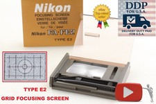 Unused Boxed Nikon Type E2 Grid Focusing Screen for FA FE2 New FM2 From JAPAN