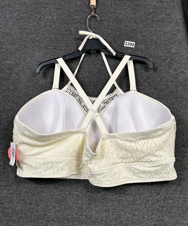 Top de bikini halter de ganchillo tórrido talla grande para mujer 6 (30) marfil NUEVO Foto 2 de 4