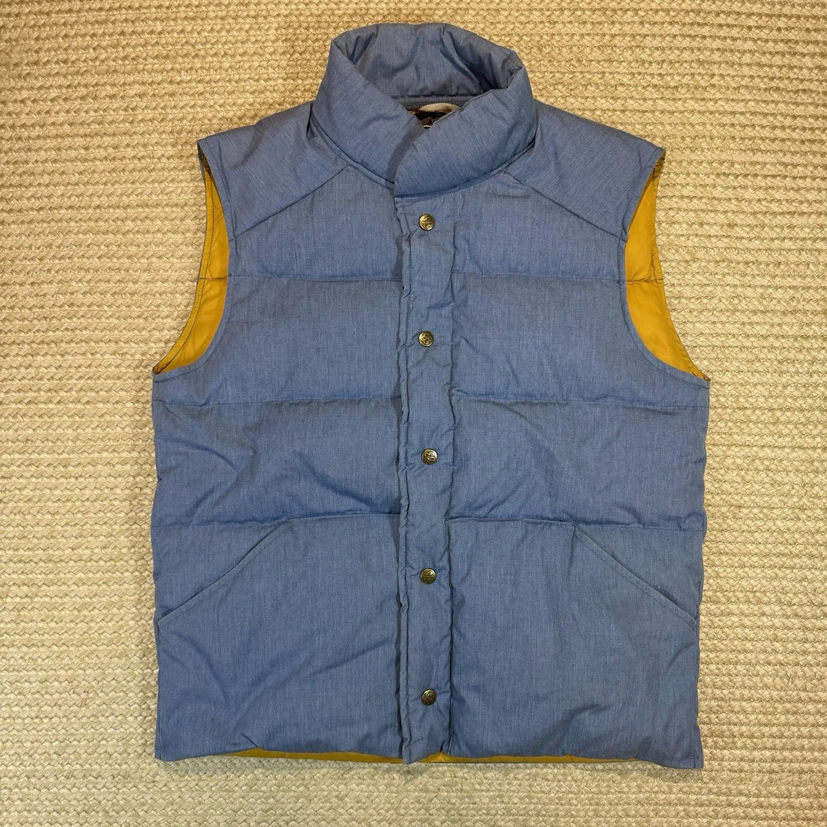 Gilet De Pêche Utilitaire Vintage Eddie Bauer - Homme XL Bleu - 100% Coton