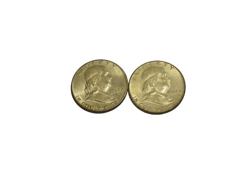 SILVER 1962-P-D Franklin half dollars Avg.circulated Set Break-up