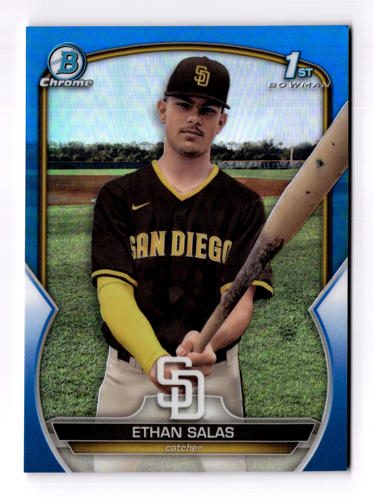2023 Bowman Chrome #BCP-171 Ethan Salas 1st True Blue Refractor #/150