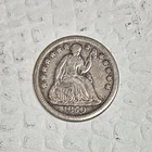 1850 Seated Liberty Half Dime, VF Details, Cleaned