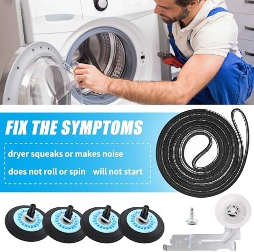 Dryer Repair Kit Drum Roller Belt Idler Pulley Replacement Parts
