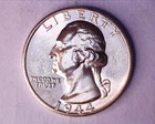 1944 Washington Quarter  CH/BU **323-6