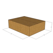 5 17x13x5 Kraft Brown Corrugated Shipping Boxes 32 ECT Single-Wall New