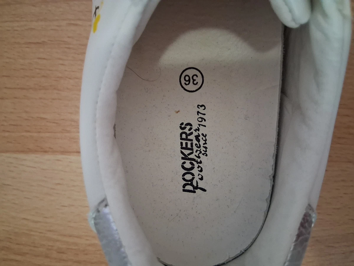 Dockers Sneaker low Damen Gr. 36 Weiß Synthetik Schnürung Casual Freizeit