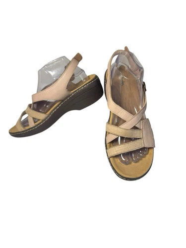 Clarks Merliah Bonita sandalo donna taglia 9 5 blush beige cinturino zeppa bassa