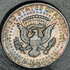 1964 D Kennedy Half Dollar UNC BU MS : Rainbow Tone, Uncirculated - .9 Fine