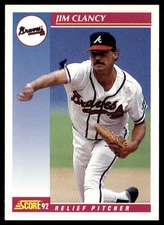 1992 Score Jim Clancy Atlanta Braves #627