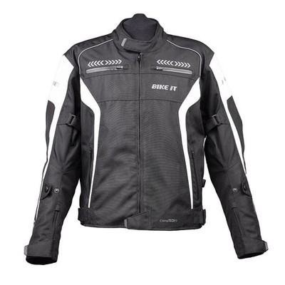 BikeIt Flux Touring Motorradjacke wasserdicht Motorrad Herren schwarz weiß