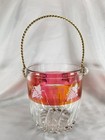 Vintage Arte Murano Linea Mary Crystal Cranberry Flash Grapes Ice Bucket — photo 1