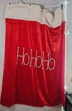 Giant Velour Santa Bag Christmas Holiday 39" 32" Costume Halloween Decoration