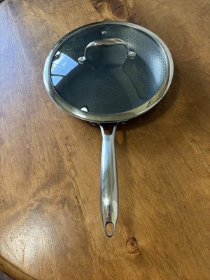 HexClad 10'' FRYING PAN with LID 10-Inch 10 Hybrid Non-Stick -Used