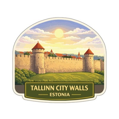 Tallinn City Walls Estonia Sticker Decal Vinyl Die-Cut World Heritage Sites