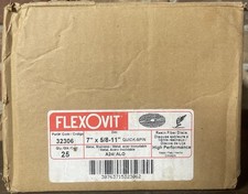 Flexovit 32306 7" Resin Fiber Discs 24 Grit 5/8-11 Quick-Spin (25 Pack) Open Box