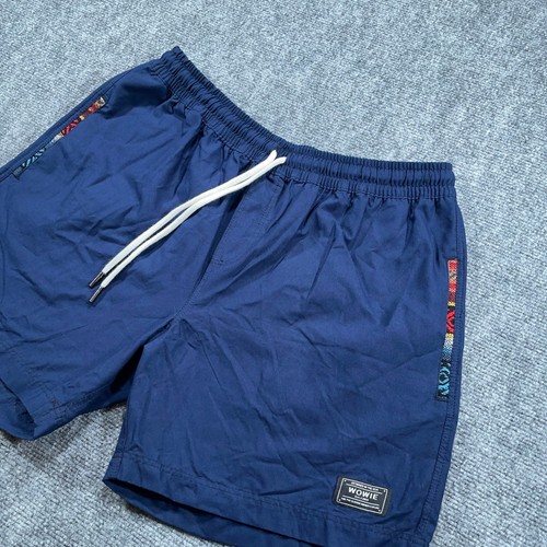 Wowie Shorts Mens XL Navy Drawstring Aztec Beach Elastic Waist Stretch Pocket - Picture 2 of 10