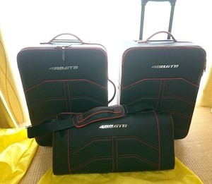 Ferrari 488 Gtb Original Leather Trolley Bag Suitcase