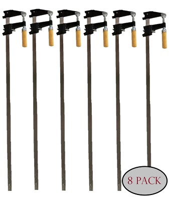 8 Pack - 30'' Steel Bar Clamp Metal Ratcheting System Quick Release Clutch Style