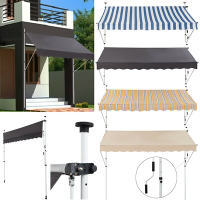 Klemmmarkise Balkon Markise Garten Sonnenschutz einziehbar ohne Bohren  Klemmbar | eBay.de