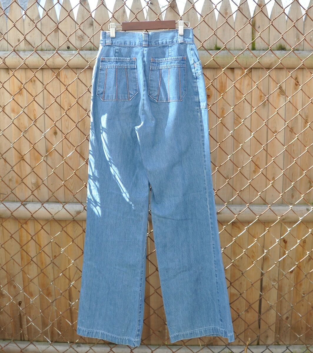 Vintage 70s ultra high waisted flare bellbottom denim jeans Vintage 70s ultra high waisted flare bellbottom denim jeans
