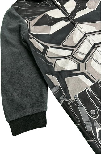 DC Comics Batman Gotham Superhero Boy's Fleece Hooded Pajama Sleeper, Union Suit - Picture 3 of 12