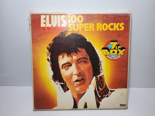 ELVIS - 100 SUPER ROCKS - 7 LP RECORD BOX SET 1976 - READ DESCRIPTION