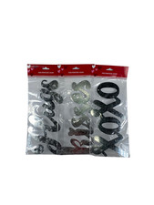 DT Valentines Craft Supply - Hugs Kisses XOXO Metal Die Cut Words