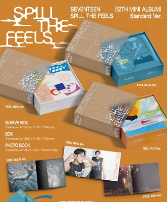 SEVENTEEN 12th Mini Album SPILL THE FEELS FEEL BLUE Ver CD+Book+