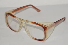 TITMUS Z87 SAFETY Glasses Frame w Side Shields Brown Plastic  - Vintage Hipster