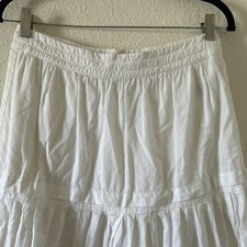 J. Crew Women’s Midi Dress Sz 0 Cotton Ivory Button Back Cottage core Western 