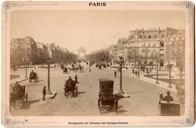 Paris.Perspektive der Avenue des Champs Elysées. Kabinettkarte. Fotoalbum.2