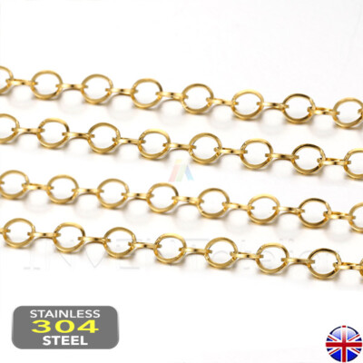 EDELSTAHL O RING Kette 2-5 mm Halskette Hypoallergen SCHMUCKHERSTELLUNG 731