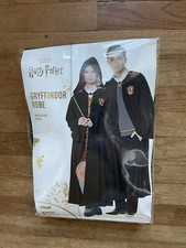 Harry Potter Gryffindor Hooded Wizard Robe Adult One Size Black Cosplay Cloak