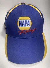 NAPA Racing Nascar Ron Capps Baseball Cap Hat Mens Blue/Yellow Curved Brim (NEW)