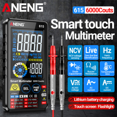 Neu Digital Multimeter Messgeräte Touch-Screen AC DC Strommesser Strom Voltmeter