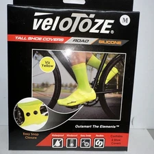 VELOTOZE MEDIUM YELLOW SILICONE CYCLING SHOE COVER