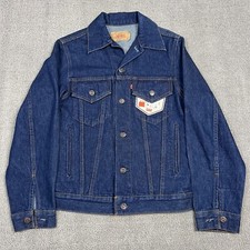 Vintage 80s Levis Denim Jean Trucker Jacket Size 32 Red Tab 70506-0215 Canada