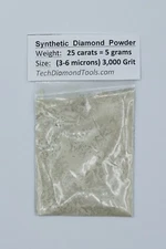 Diamond Micron Powder 3.000 Grit Mesh (3-6 Micron), Weight - 25 Carat = 5 Grams