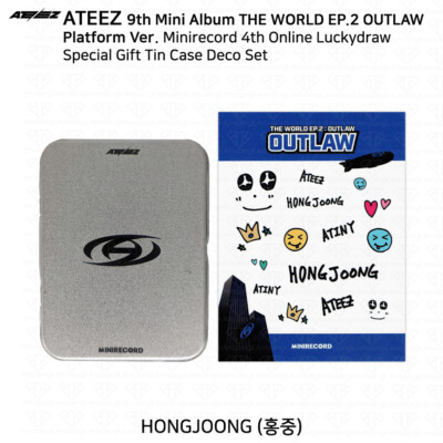 ATEEZ THE WORLD EP.2 OUTLAW Minirecord 4th Online Lucky Draw Tin