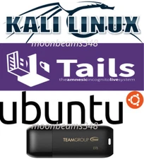 Tails 7.1 Kali 2025.3 Ubuntu 25.04 Multiboot 32 Gb FAST 3.2 Live USB Linux