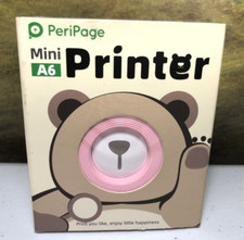PeriPage Portable Pink Bear Thermal A6 Mini Printer