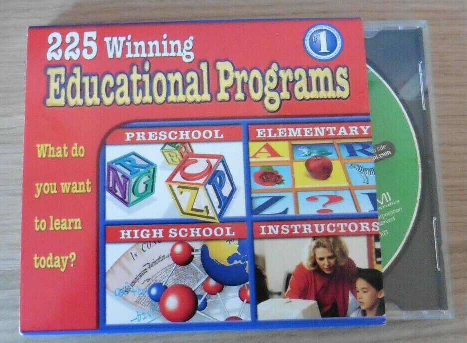 Cosmi 225 Winning Educational Programs (PC, 2003) - Learning Tools for All Ages