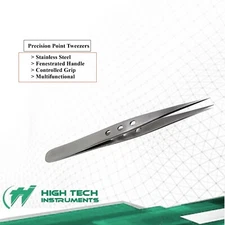 Nail Art Decoration Precision Tweezers for Glitter Diamond Fix Fenestrated