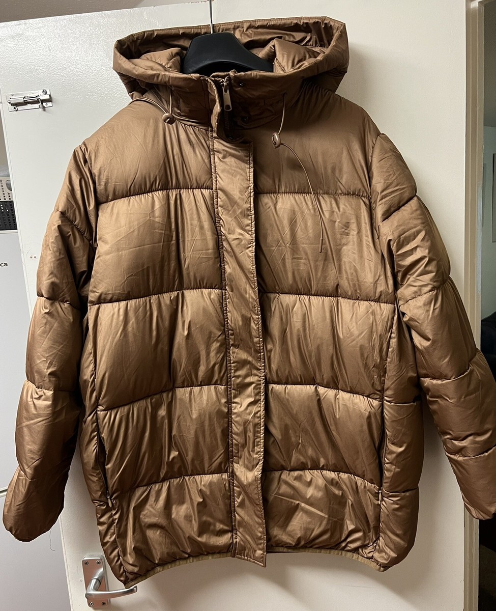 H&m Puffer Jacke Beige Lang Longline Puffer Jacket H&m
