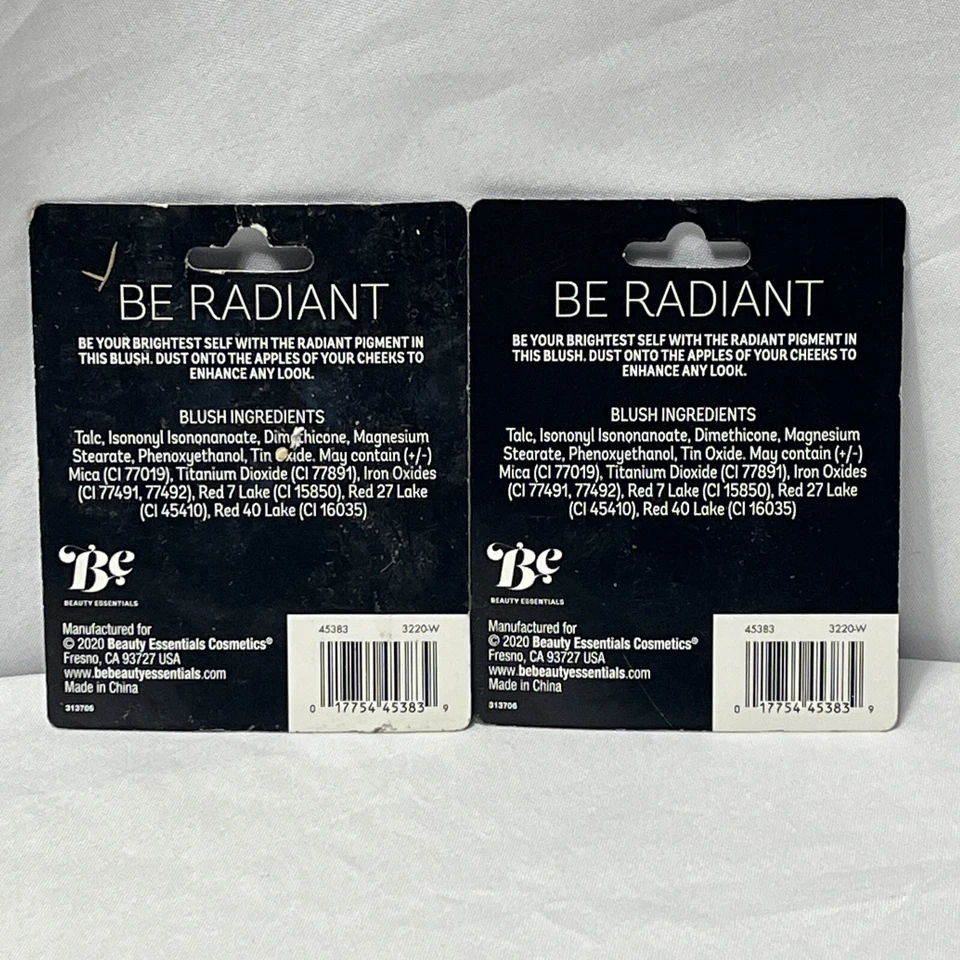 2 Pack BE Beauty Essentials Be Radiant Red Pink Playful Blush .08oz 2.5g Pigment - Image 2 of 4