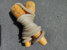 Muhammad Ali Signature Series Wood Handle Jump Rope 1970's Vintage Boxing