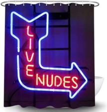 Fabric Shower Curtain Waterproof Bathroom Decor Funky