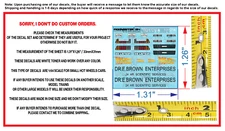 White Toner 1/64 Water Slide Decal Set Back to The Future For Hot Wheels